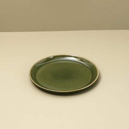 Epa Flat Dessert Plate / Green