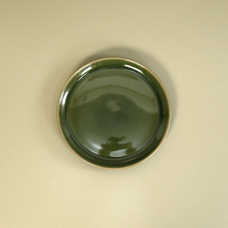 Epa Flat Dessert Plate / Green