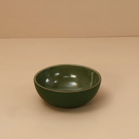 Dadasi Cereal Bowl / Matte & Shiny Green