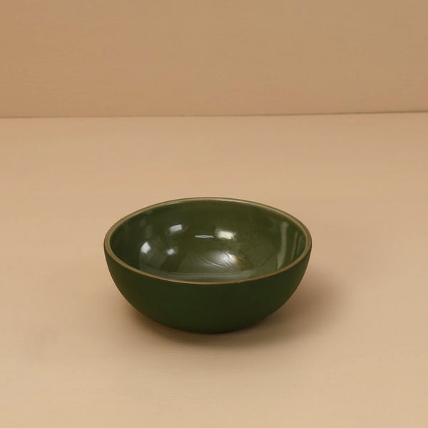 Dadasi Cereal Bowl / Matte & Shiny Green