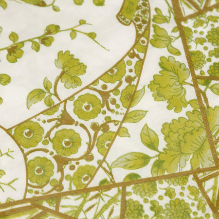 Caspari Paper Luncheon Napkins / Gilded Porcelain Chartreuse