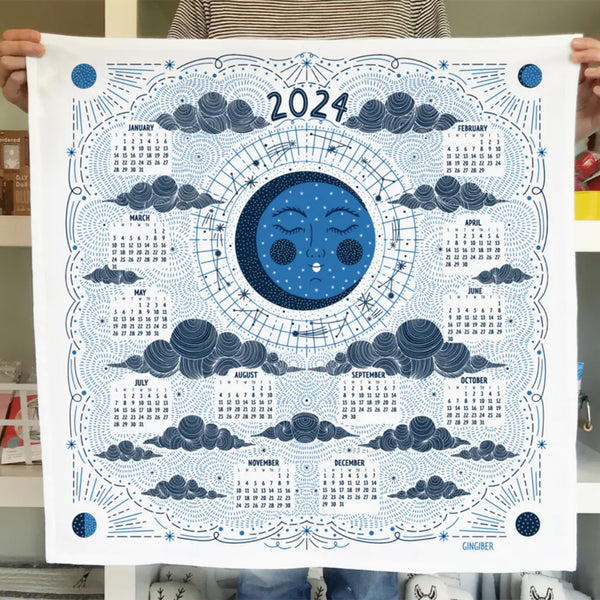 Gingiber Tea Towel / 2024 Calendar
