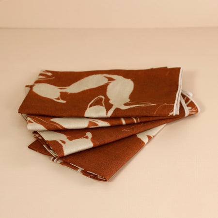 Porto Linen 4pc Napkin Set / Clay