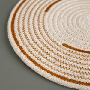 8.5" Cotton Rope Trivet / Gold
