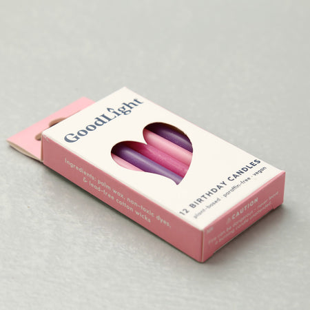 Goodlight Birthday Candles 12 Pack / Pinks & Purples