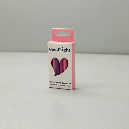 Goodlight Birthday Candles 12 Pack / Pinks & Purples
