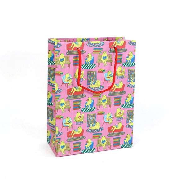 Designer Gift Bag / Reading Frogs