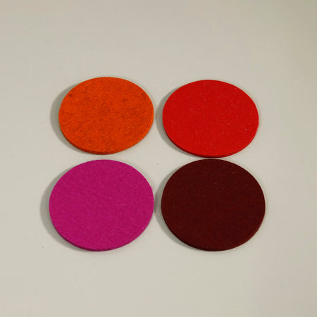 Round Coaster Assorted 4pc Pack / Bordeaux