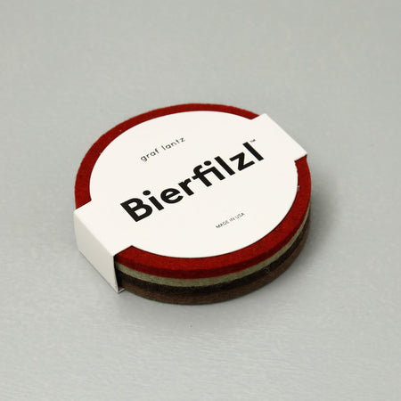 Graf Lantz Round Coaster Assorted 4pc Pack / Bonfire