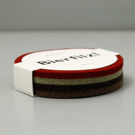 Graf Lantz Round Coaster Assorted 4pc Pack / Bonfire