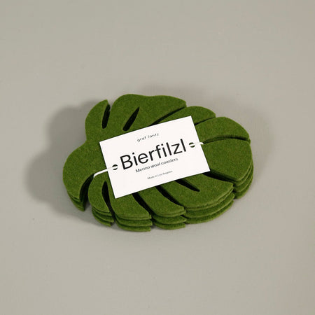 Monstera Wool Coasters 4pc Pack