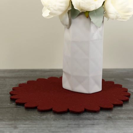 Graf Lantz Felt Scallop Trivet / Burgundy