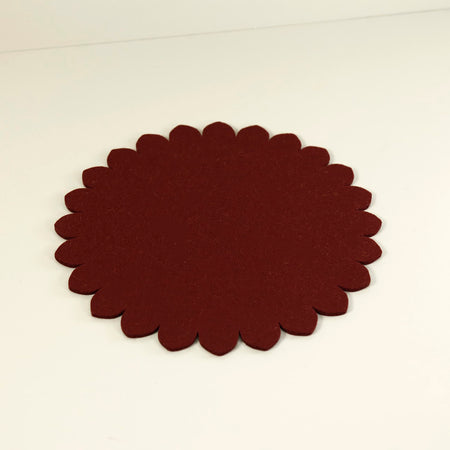 Graf Lantz Felt Scallop Trivet / Burgundy