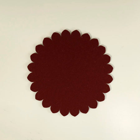 Graf Lantz Felt Scallop Trivet / Burgundy