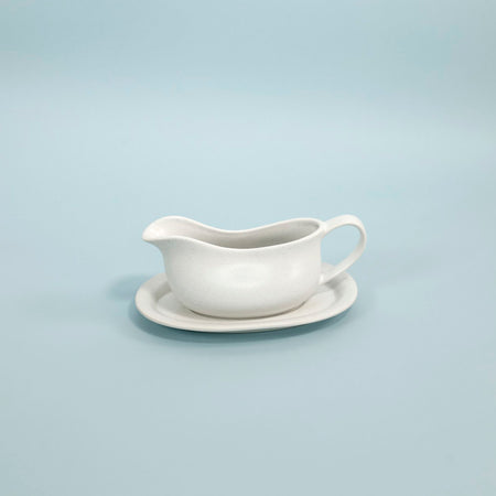 White Gravy Boat w/ Saucer