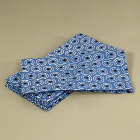 Block Print 4pc Napkin Set / Tangier Indigo