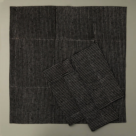 Block Print 4pc Napkin Set / Alice Stripes Midnight