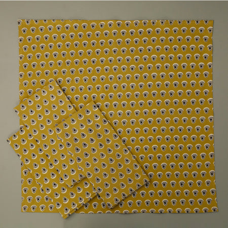 Block Print 4pc Napkin Set / Lasko Mustard