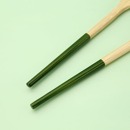 Bamboo Salad Servers / Grass Green