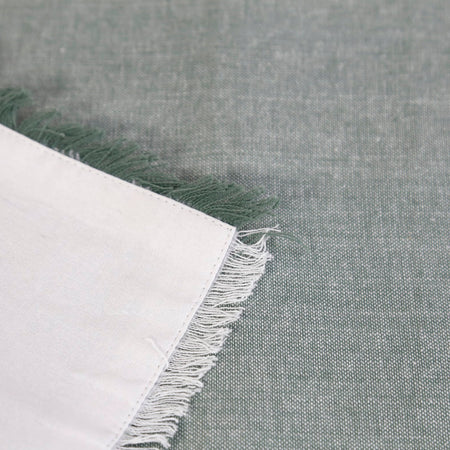 Frayed Chambray Placemats / Green