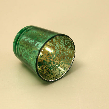 Green Glass Votive Candle Holder
