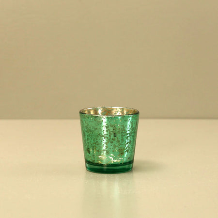 Green Glass Votive Candle Holder