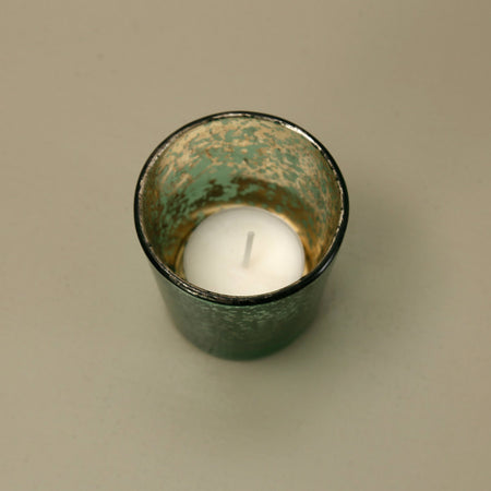 Green Glass Votive Candle Holder