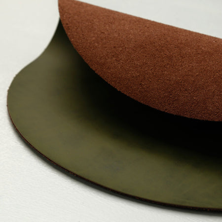 Faux Leather Placemats / Round / Green