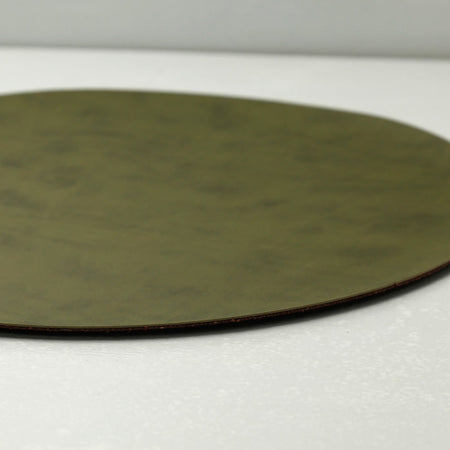 Faux Leather Placemats / Round / Green