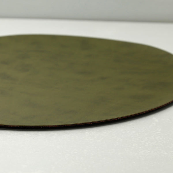 Faux Leather Placemats / Round / Green