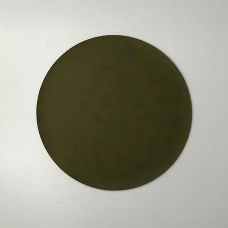 Faux Leather Placemats / Round / Green