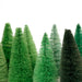 Fiber Bottle Brush Trees Set / Greens