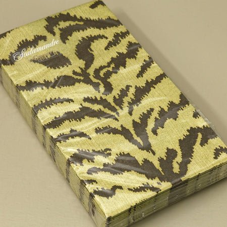 Caspari Paper Guest Napkins / Tigre Green