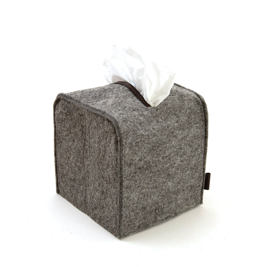 Felt Tissue Box Cover / Grey