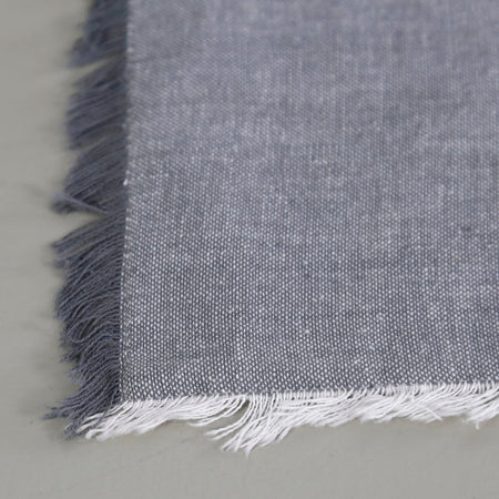 Frayed Chambray Placemats / Grey