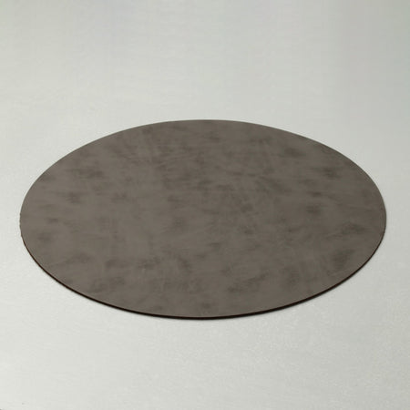 Faux Leather Placemats / Round / Gray