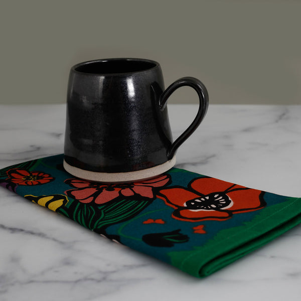 W/R/F Handmade Large Mug / Black