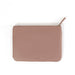 Vegan Leather Zipper Pouch / Mauve