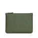 Vegan Leather Zipper Pouch / Khaki