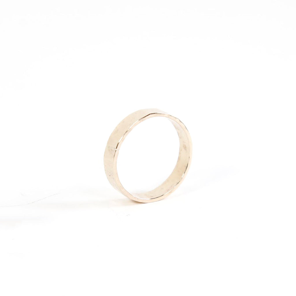 Wide Hammered Gold Fill Ring