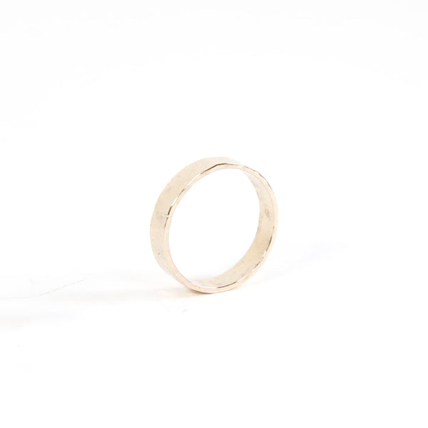 Wide Hammered Gold Fill Ring