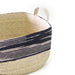 Makaua Palm Leaf Revistero Basket / Zebra Black