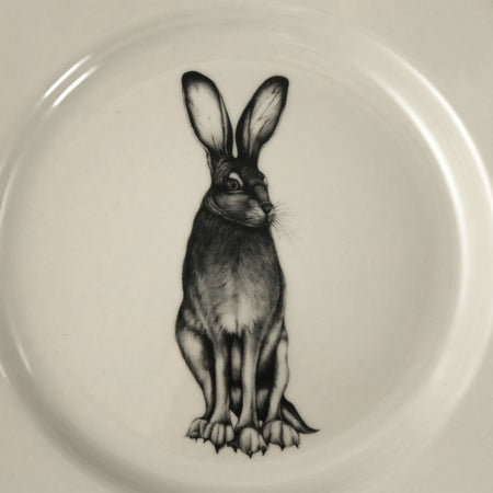 Laura Zindel Dinner Plate / Tall Hare