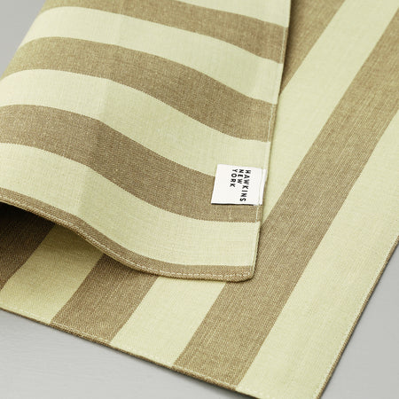 Essential Striped Placemat / Olive Sage