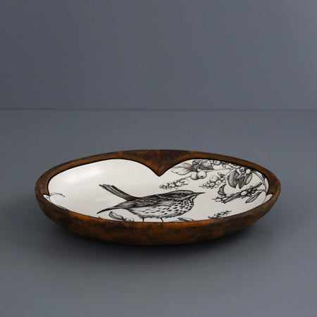 Laura Zindel Small Serving Dish / Hermit Thrush