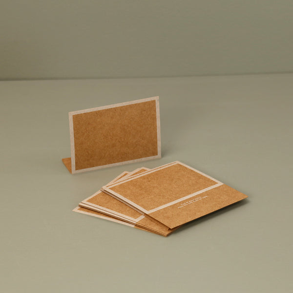 Hester & Cook Paper Place Cards / Kraft White Frame