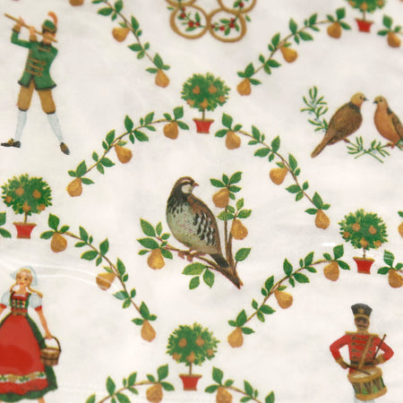 Caspari Paper Guest Napkins / On The Twelfth Day