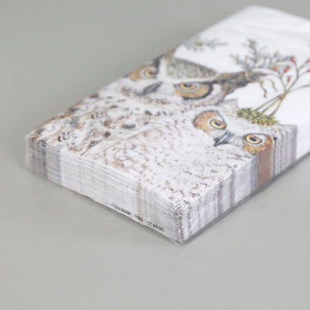 Vicki Sawyer Paper Guest Towel Napkins / Holiday Hoot