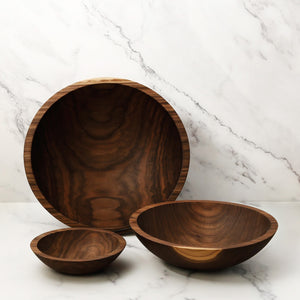 American Walnut Wooden Salad Bowl 7"
