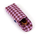 Baggu Puffy Glasses Sleeve / Pink Houndstooth